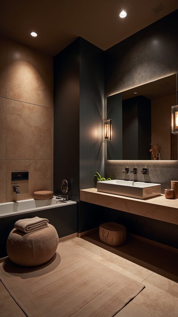 accent walls enhance bathrooms