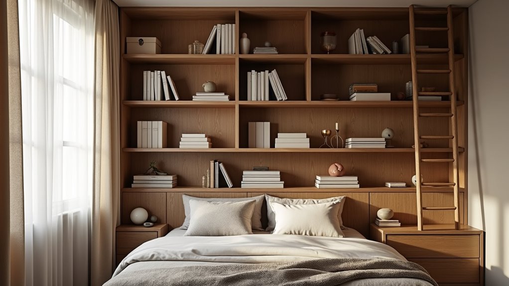 bedroom shelving for organization