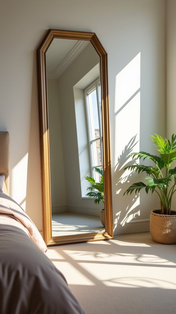bedroom transformation with mirrors