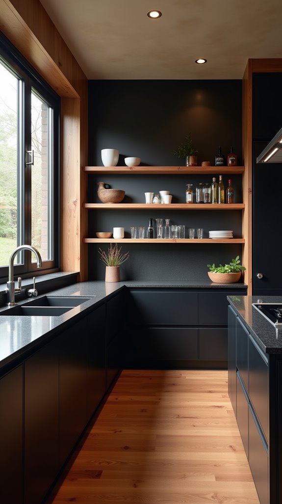 black and wood harmony