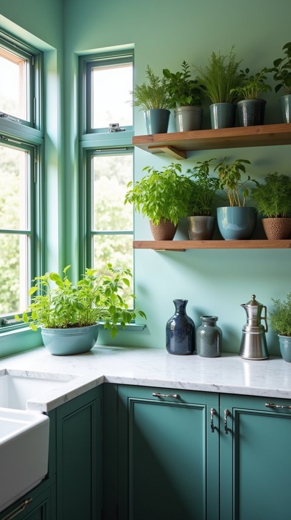 blending blue and green aesthetics