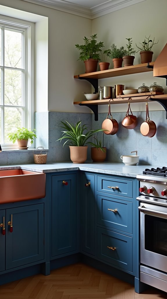 blue and copper elegance