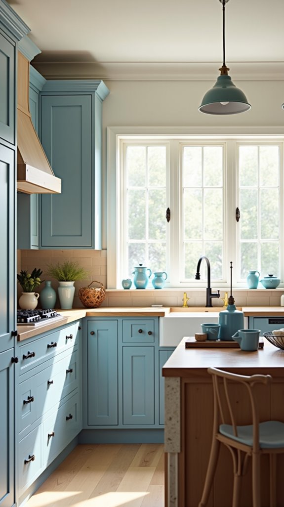 blue and wood harmony