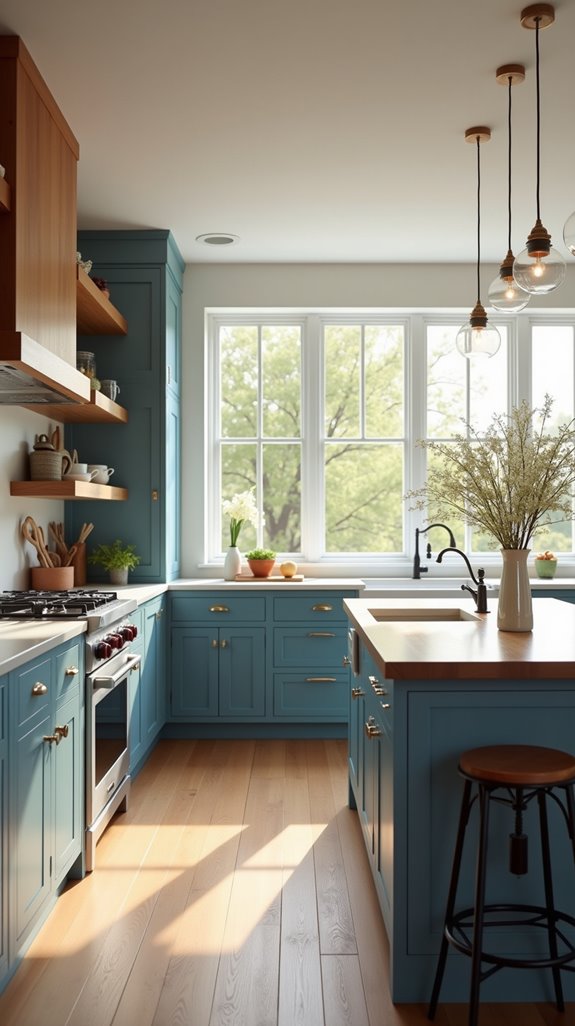 blue and wood tranquility