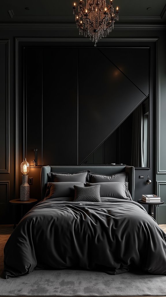 bold black accent walls