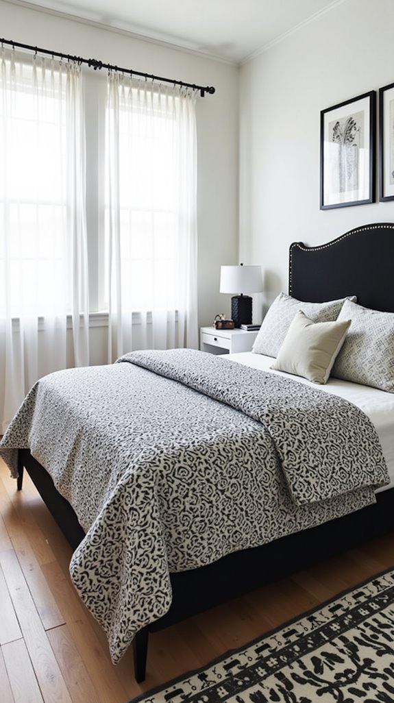 bold black and white decor