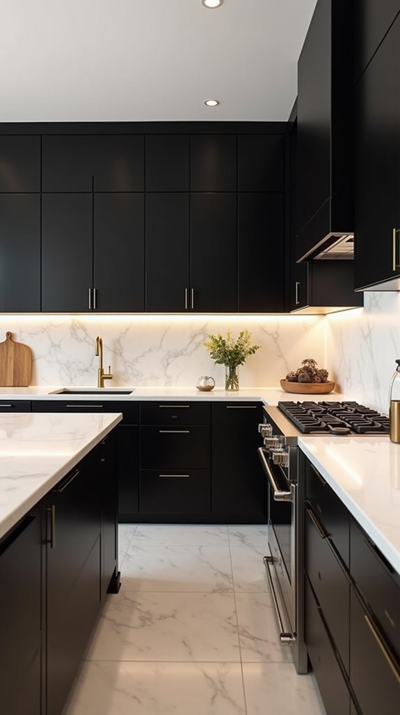bold black cabinets elegance
