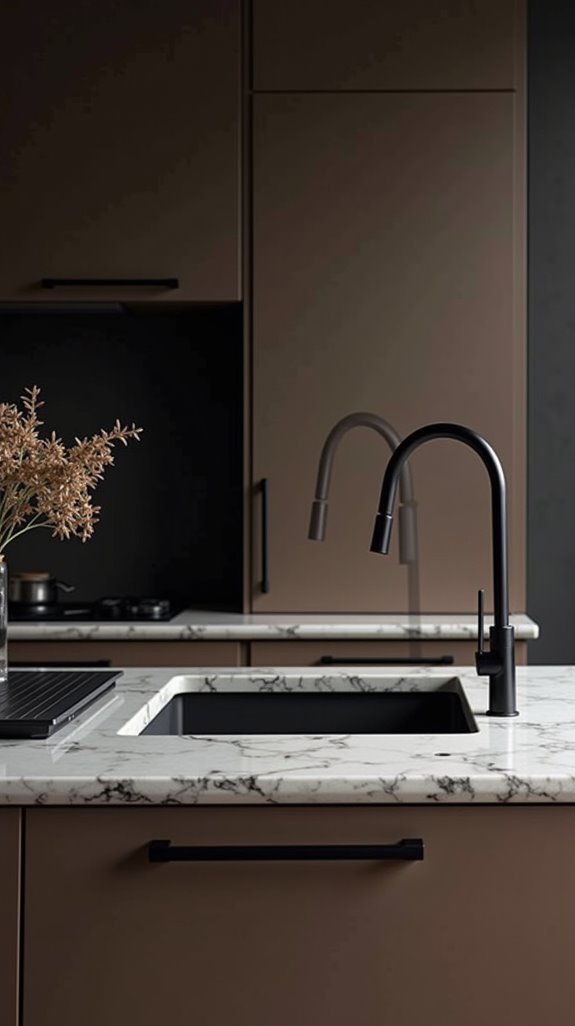 bold black kitchen fixtures