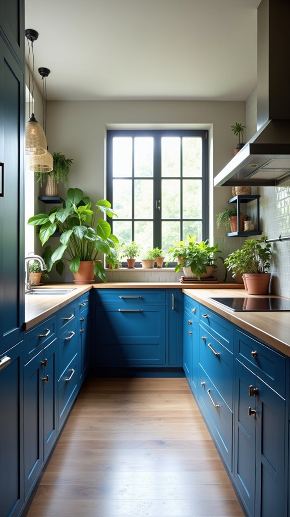 bold blue kitchen transformation