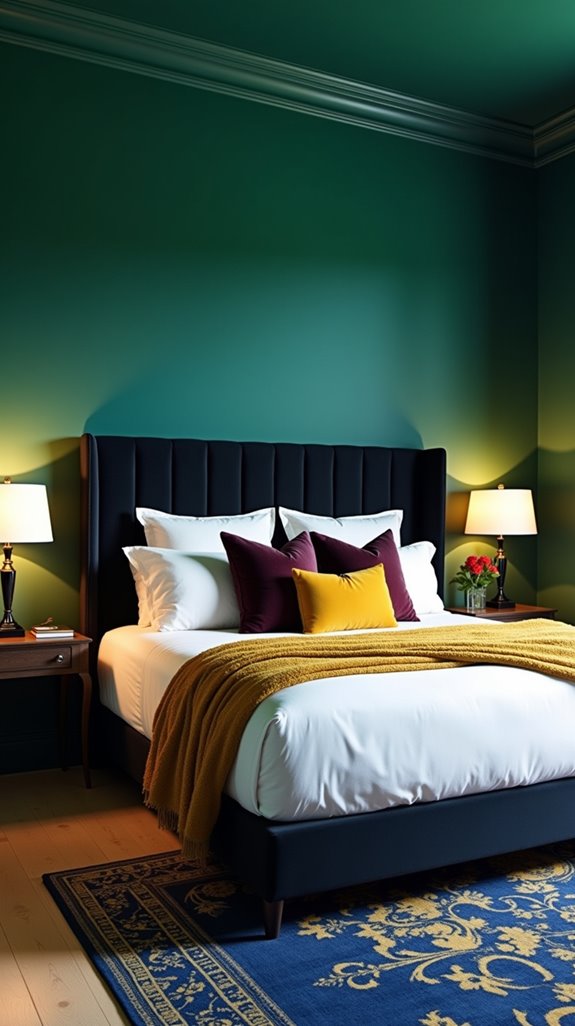 bold color pairings enhance decor
