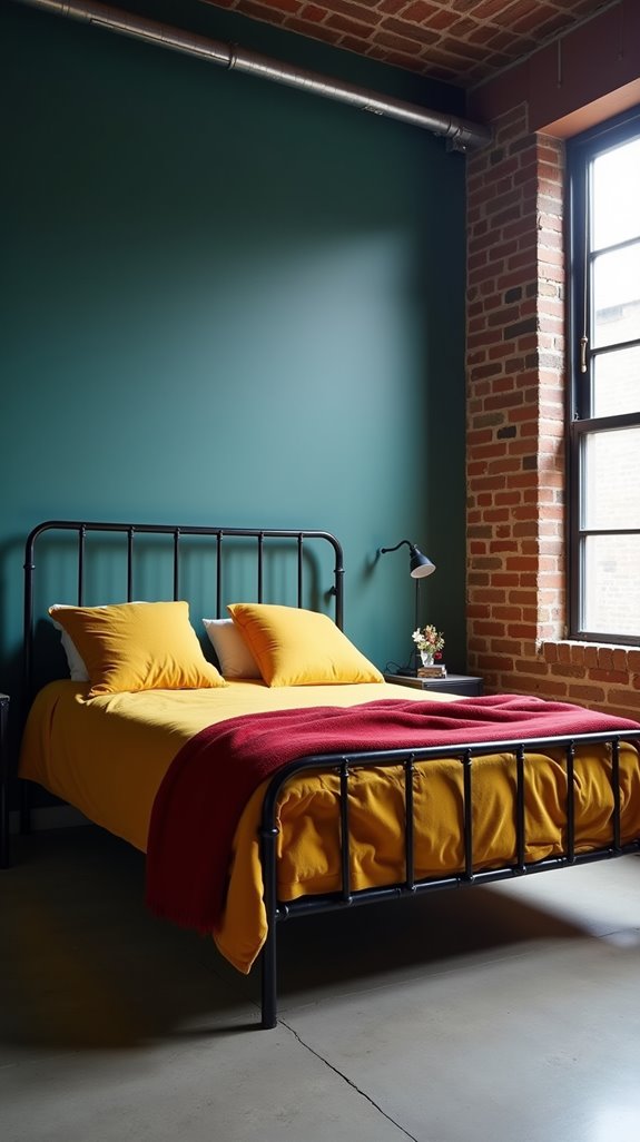 bold colors enhance bedrooms