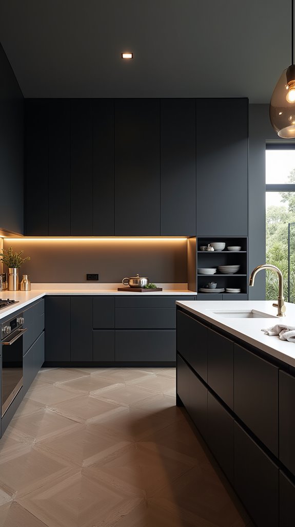 bold dark cabinetry statements