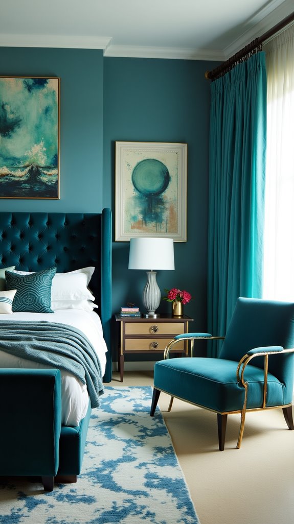 bold teal furniture impact