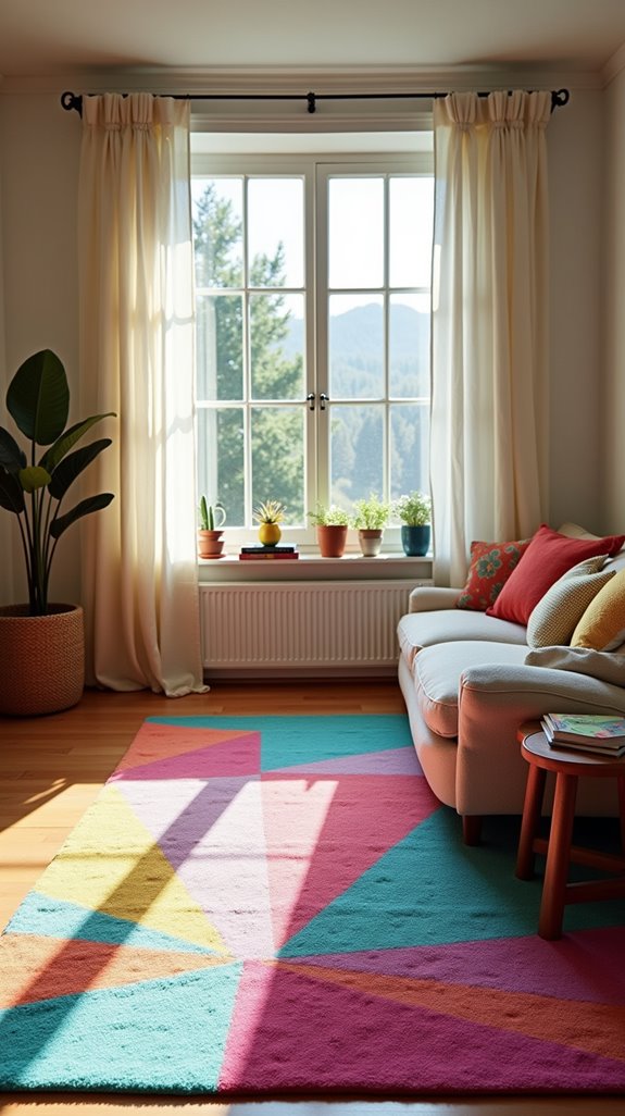 bright colored rug benefits