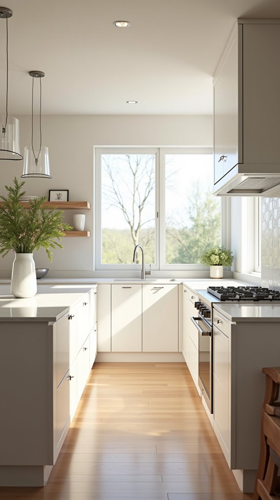 bright lighting enhances kitchens