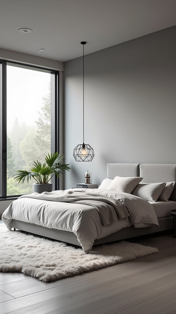 calming gray paint bedroom