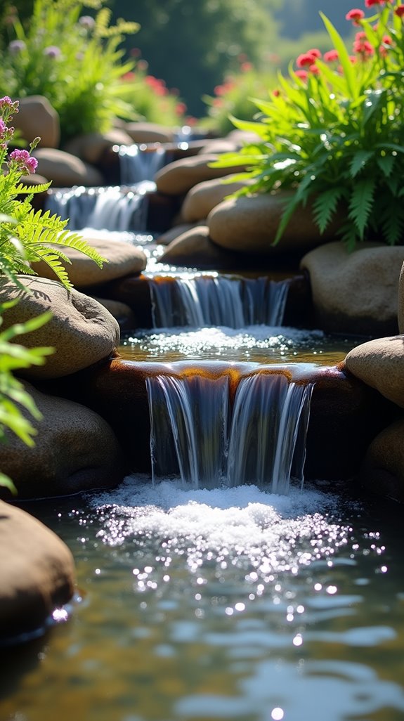 cascading water enhances serenity