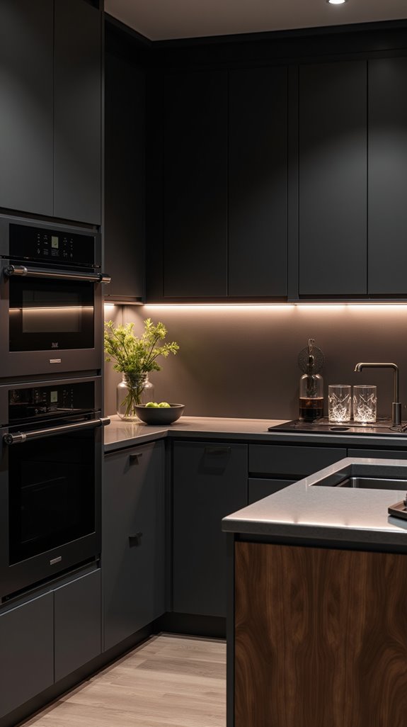 charcoal kitchen design elegance