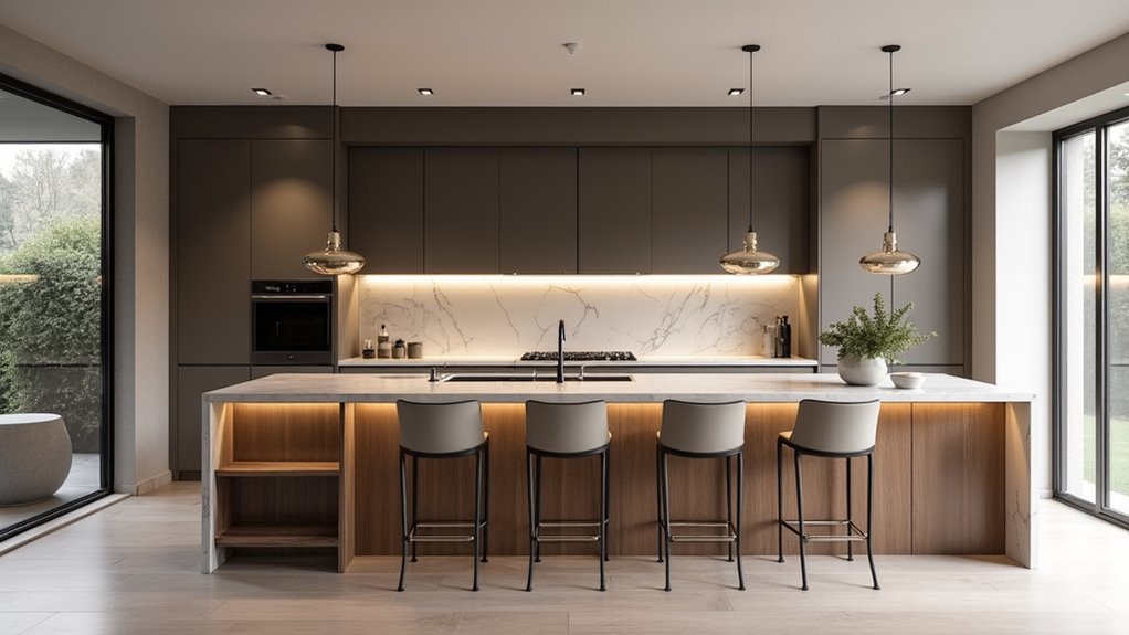 chic taupe kitchen designs