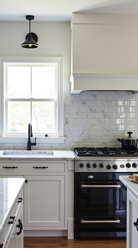 classic black and white kitchen