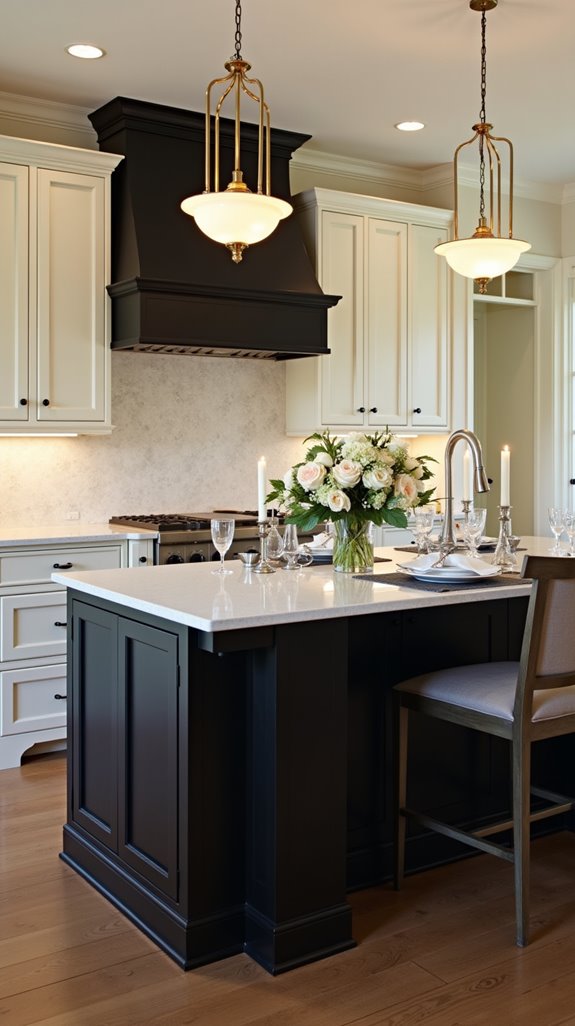 cohesive black and cream dining