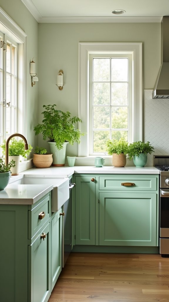 cohesive two toned kitchen design