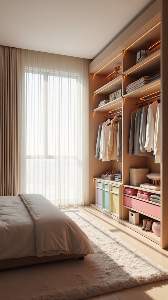 color coded clutter free storage