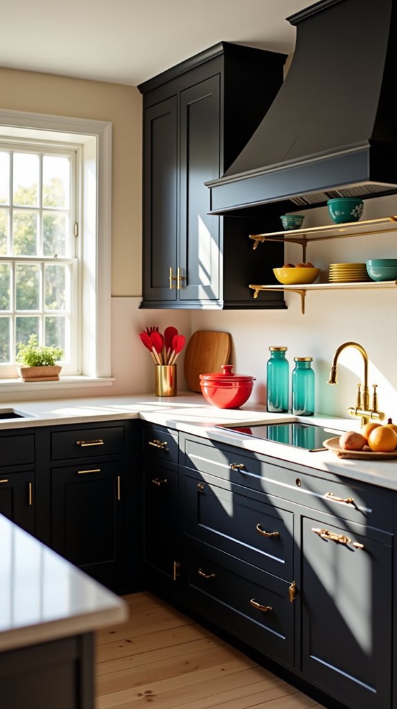 colorful accents brighten kitchens