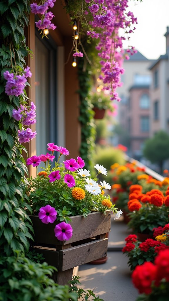 colorful blooms for balconies