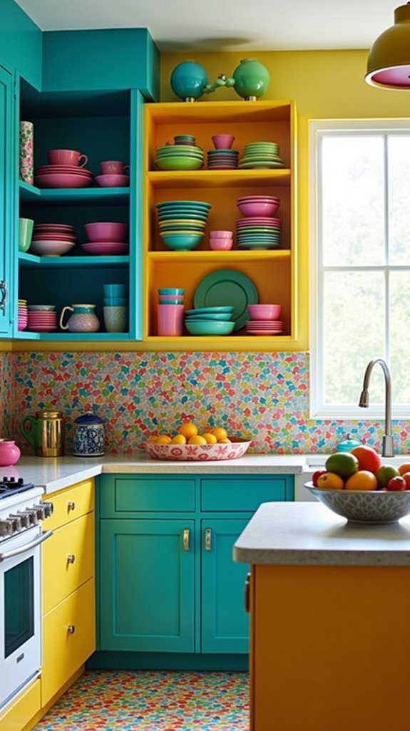 colorful functional dishware decor