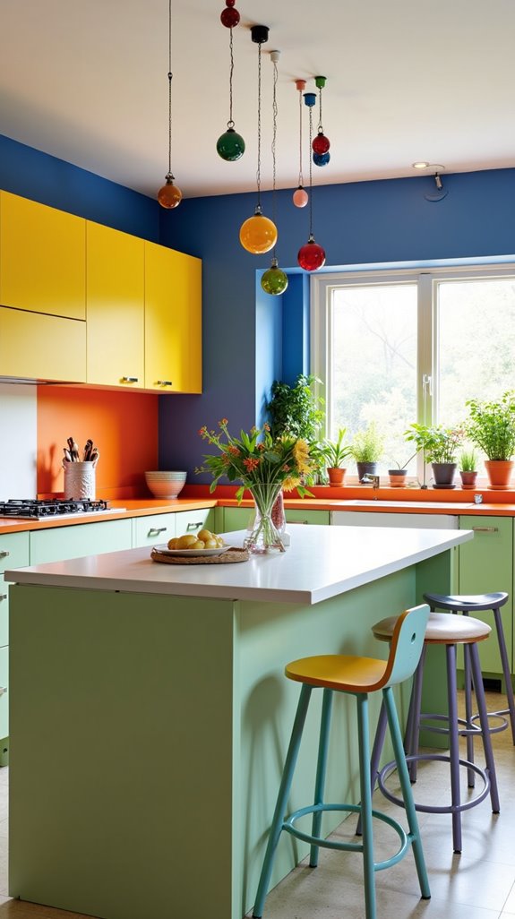 colorful kitchen lighting ideas