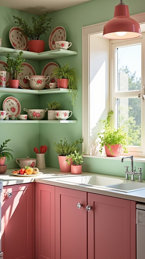 colorful open shelving ideas