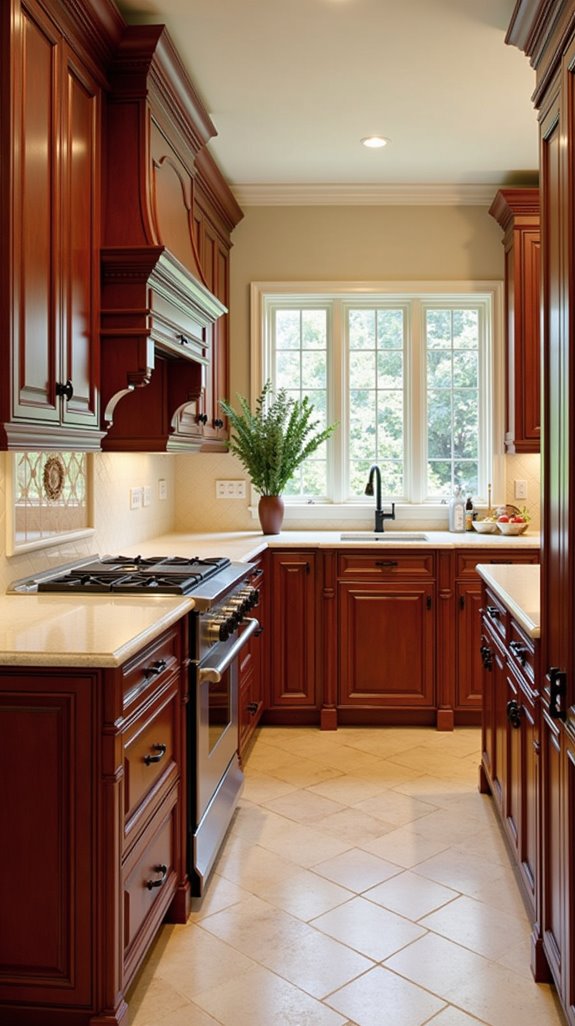 complementary colors enhance cherry kitchens