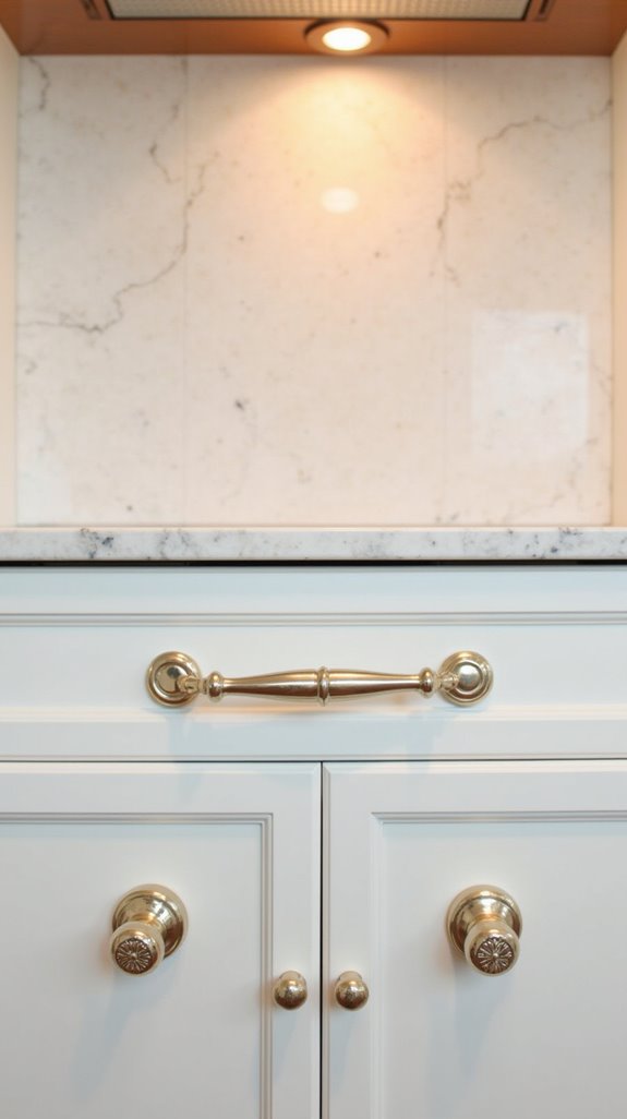coordinate white gold backsplash