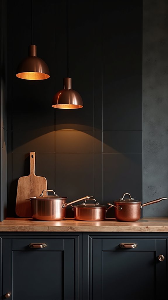 copper accents for elegance