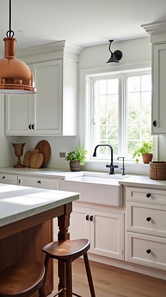 copper accents in kitchens