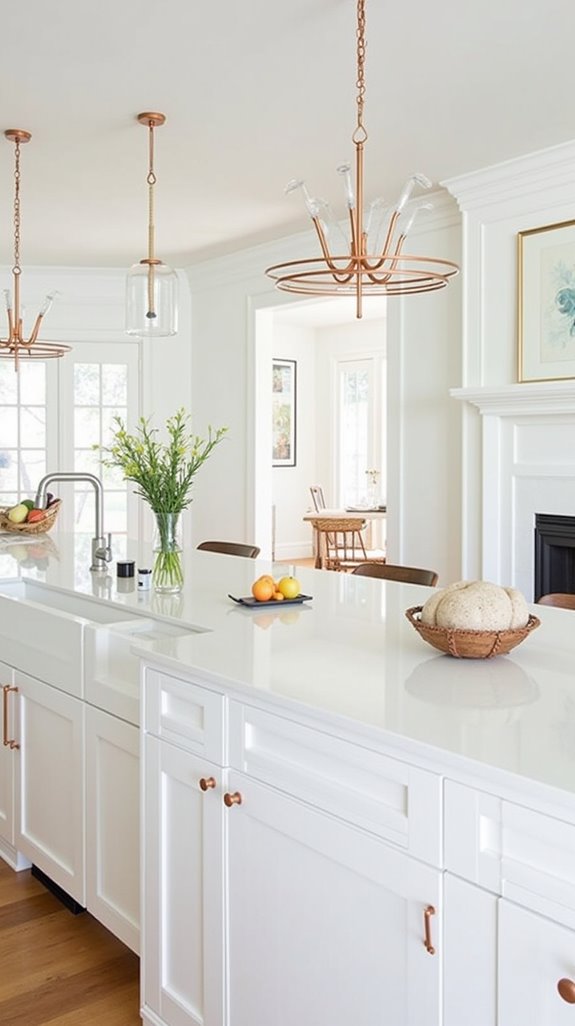 copper fixtures enhance kitchens