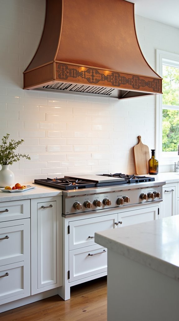 copper range hood elegance