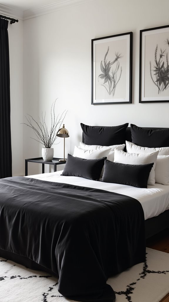 cozy black and white sanctuary