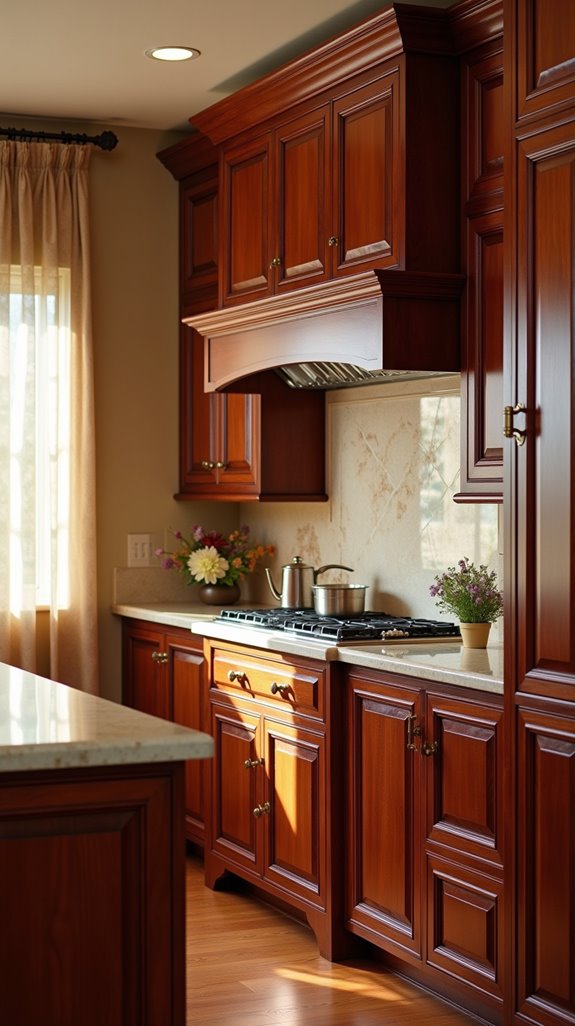 cozy cherry wood kitchens