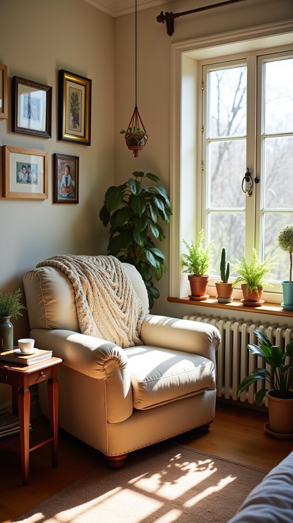 cozy personalized reading nook