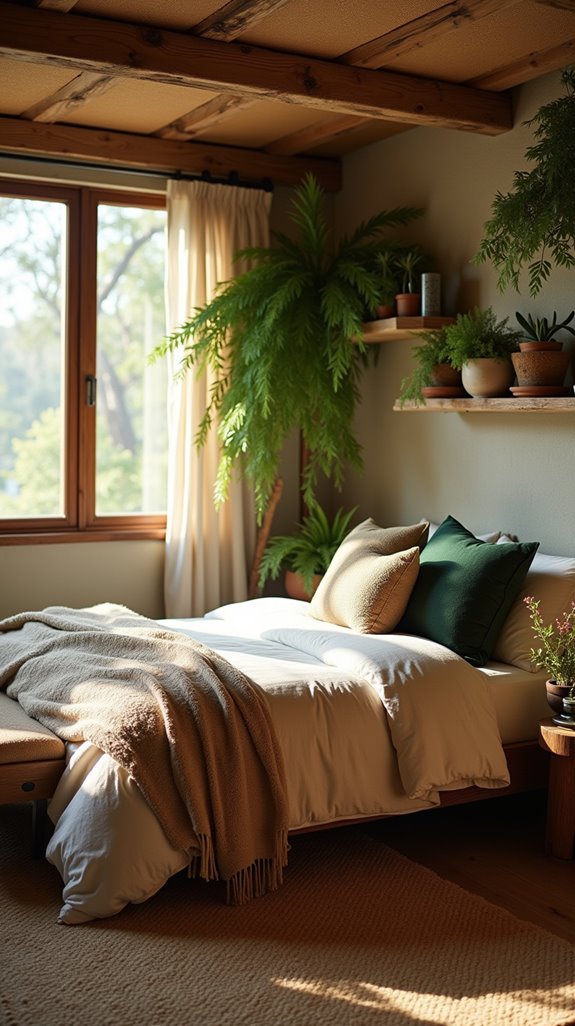 cozy textured plant filled retreat