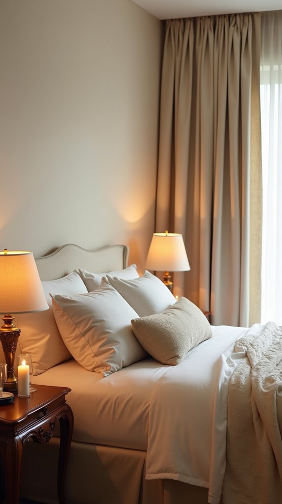 cozy warm bedroom lighting