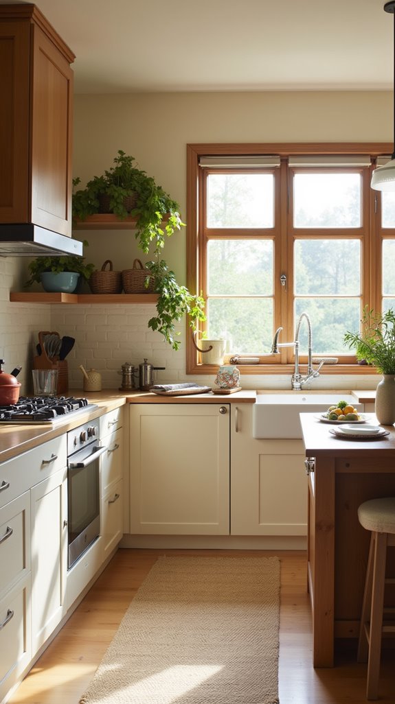 cream cabinets color combinations