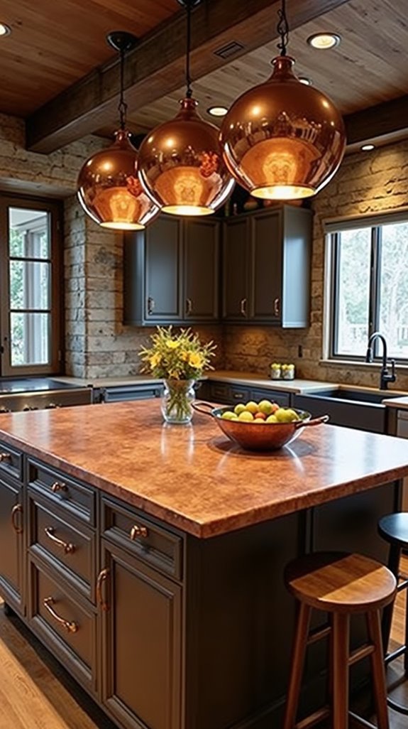 creative copper kitchen accents