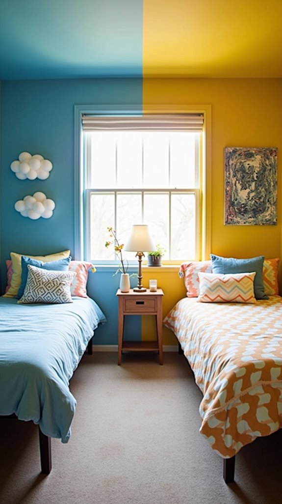 distinct zones vibrant decor