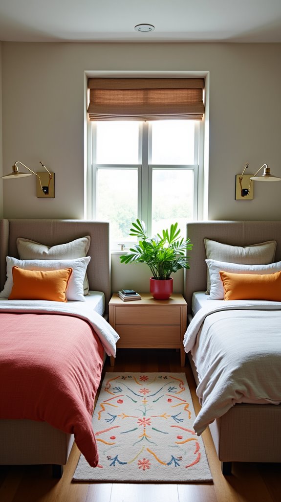 efficient twin bedroom layout