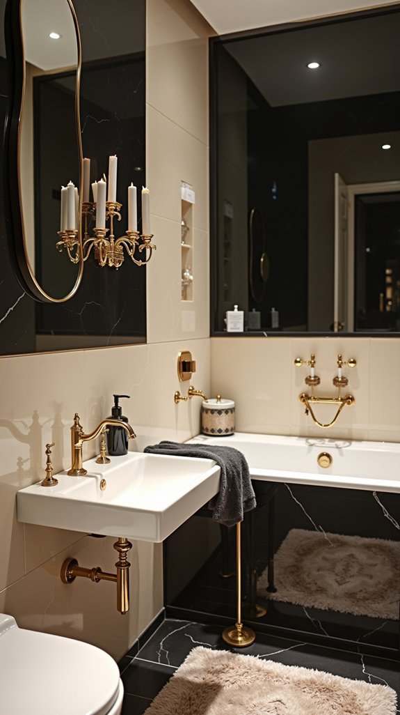 elegant bathroom accessory selection