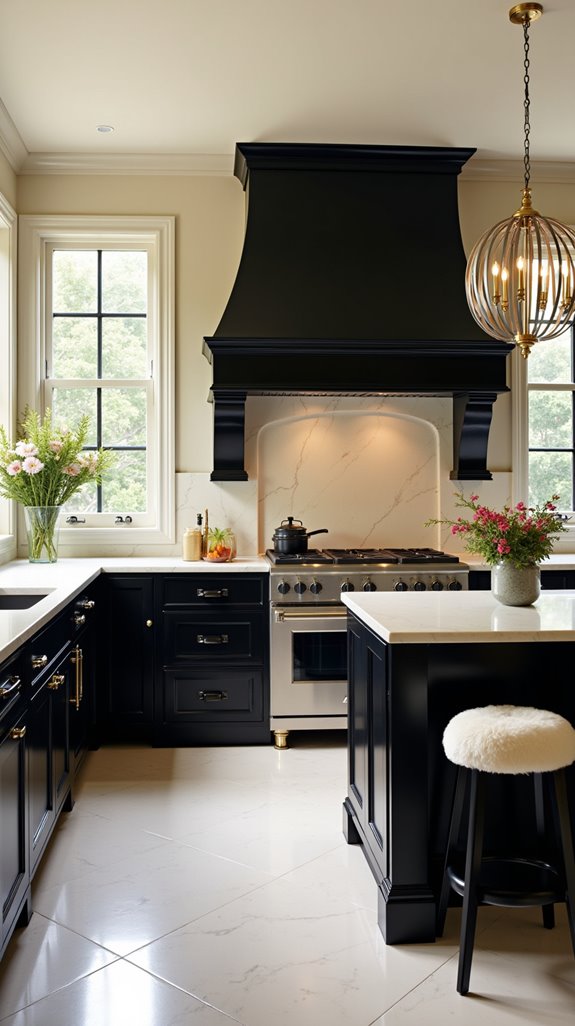 elegant black and cream