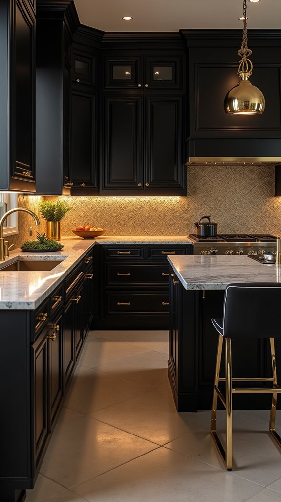 elegant black and gold